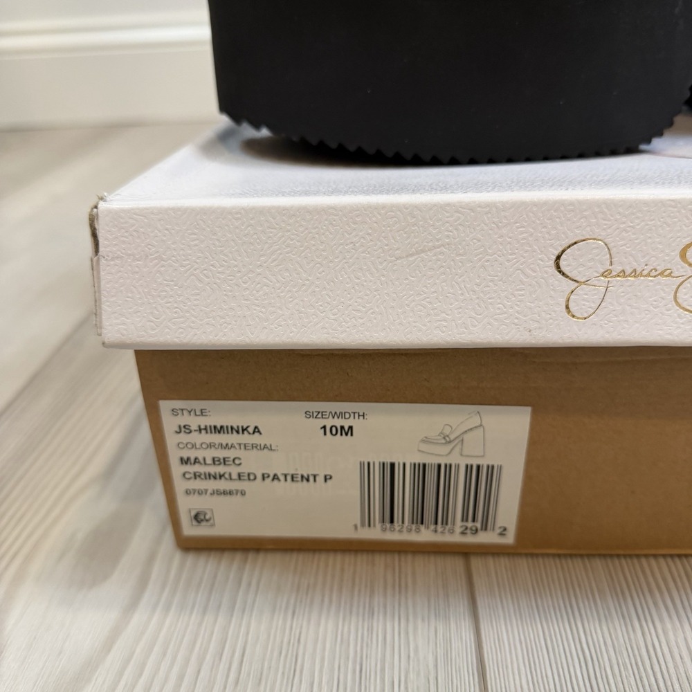 NEW Jessica Simpson Malbec Red Women's 10 Himinka Platform Heels - Picture 2 of 10